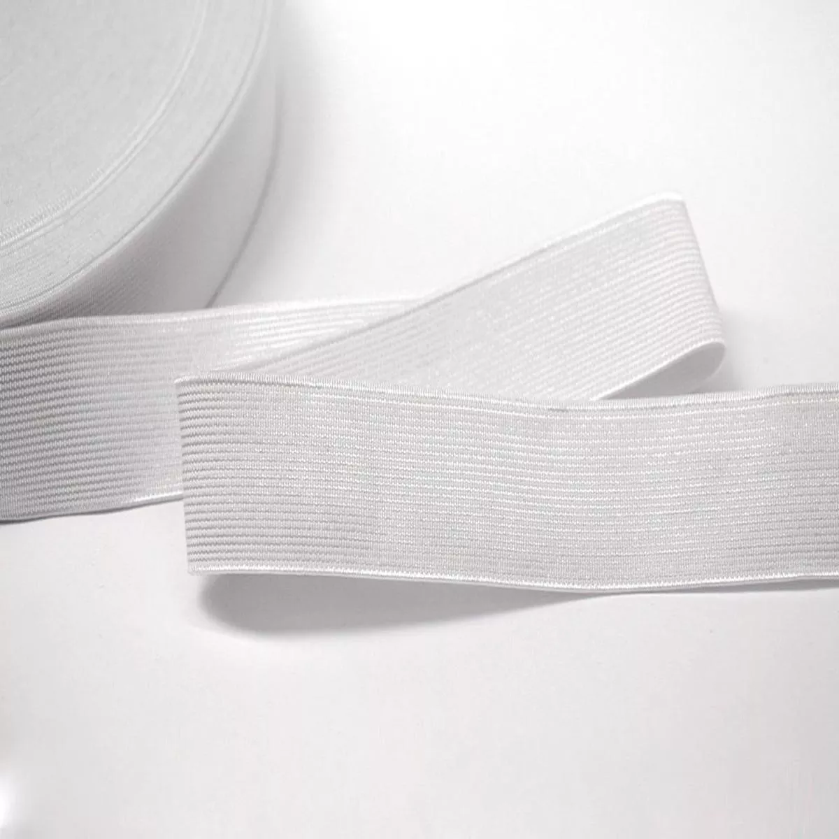 *Knitted Non-Roll Elastic – White