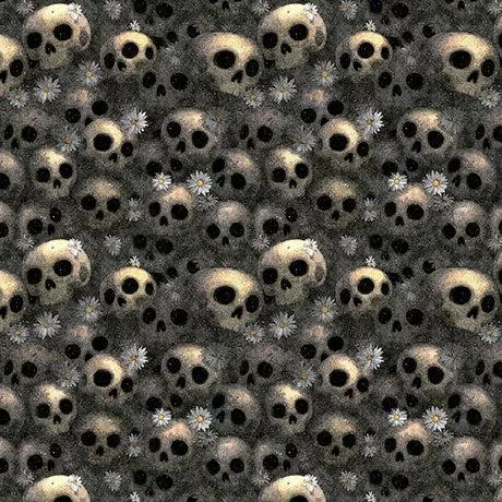 Smoke Skulls Witchypoo Cotton 44"/45" Fabric Per Yard